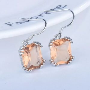 🎀 Morganite Classic Square Drop Earring
